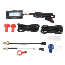 4-in-1 Motorcycle LCD Thermometer Oil Temp Voltage Time DC 12V