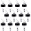 12 Pack Measured Bottle Pourer, Black 1