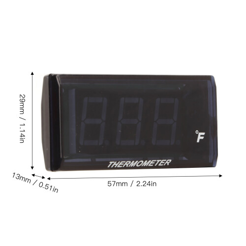 Digital Water Temp Gauge DC 12V for Motorcycles M10 Sensor 14mm Red Display 2