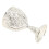 Metallgeprägtes Weinglas - Silber, 10,3  6,3 cm 3