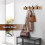 Wall Mounted Coat Rack with 4 Movable Hooks, Coat Hooks Wall Hook 4