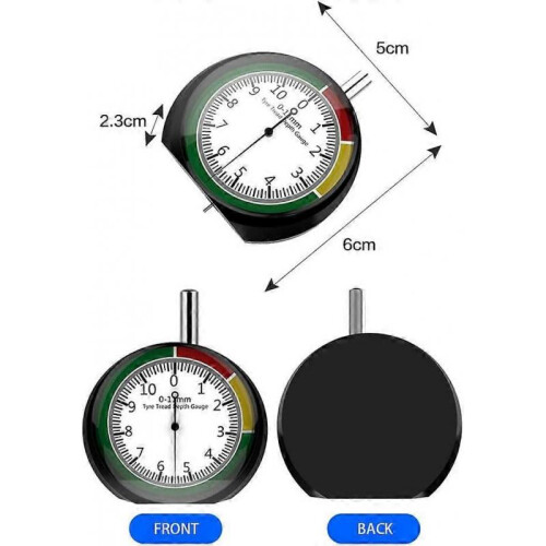 Tire Tread Depth Gauge 0-11mm Depth Measuring Tool 1
