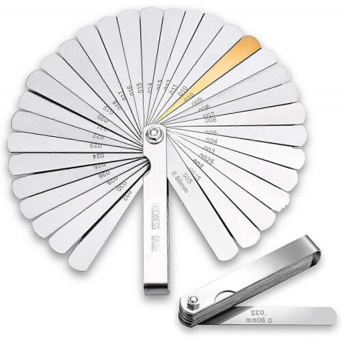 set of feeler gauges 32 stainless blades|SIZE 90MM