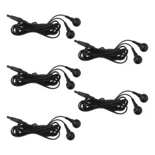 Elektroden-Draht 2,35-mm-Stecker, 4,9 ft Schwarz, 5 Stück