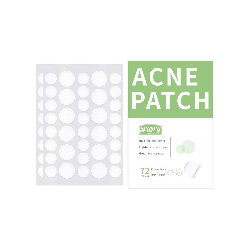 (Green tea) Invisible Acne Patch Colloid Concealer Acne Removal Patch Cleaning and Repair 72 capsules