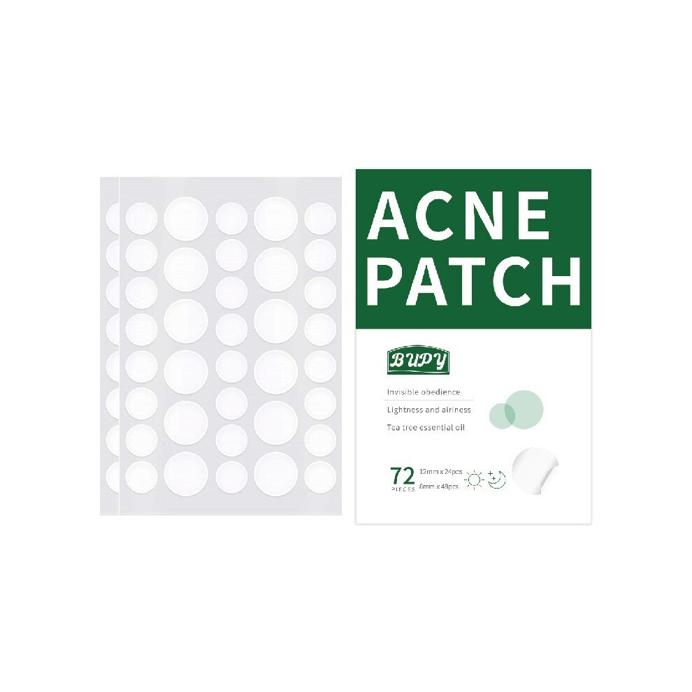(Tea tree essential oil) Invisible Acne Patch Colloid Concealer Acne Removal Patch Cleaning and Repair 72 capsules