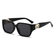 (Black frame 1) Versatile oversized square sunglasses for women with UV protection