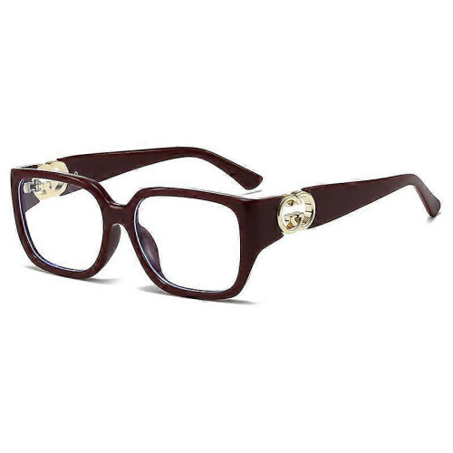 (Wine red frame 2) Versatile oversized square sunglasses for women with UV protection