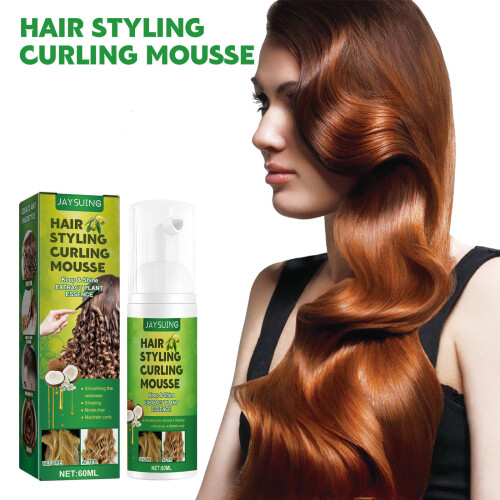 (60ml) Fluffy Curly Setting Mousse Moisturizing Care Curly Elastic Foam Setting 1