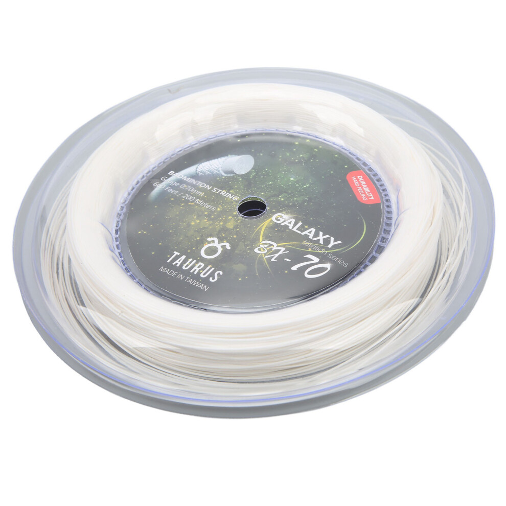 POWERTI BX70 Nylon Badminton String 0.7mm 200m White, 22-28 lbs-image-OPC-PJJF92G-NEW