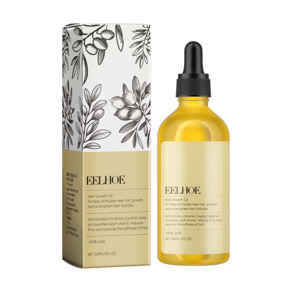 (60ml) Jojoba Oil Hair Essential Oil Moisturizing Hair Softening Hair Care Essential Oil