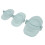 Eco-Friendly Wheat Straw Dumpling Maker Set of 3 Blue Press Molds 16