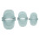 Eco-Friendly Wheat Straw Dumpling Maker Set of 3 Blue Press Molds 2