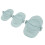 Eco-Friendly Wheat Straw Dumpling Maker Set of 3 Blue Press Molds 14