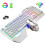 (White) K680 RGB Rechargeable Gaming Wireless Keyboard and Mouse Set 2