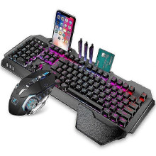 (Black) K680 RGB Rechargeable Gaming Wireless Keyboard and Mouse Set