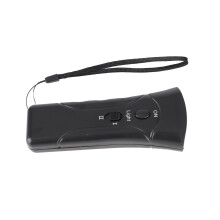 Dual Head Ultrasound Dog Bark Deterrent, 13.7x5.5x2.5cm Black