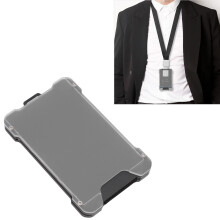 Aluminiumlegierung Arbeitsausweis-Hülle Schwarz Robuster Ausweis-Halter für einfaches Anbringen