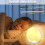 (White) New Wake-Up Night Light with Alarm Clock, Sunrise Simulation Light, Shell-Shaped Double-Sided Rainbow Bedside Night Light 2