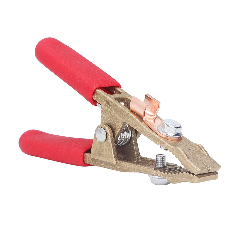 Argon Arc Welding Clamp 260A Brass Grounding Cable Clamps With Red Sheath 7691339509772