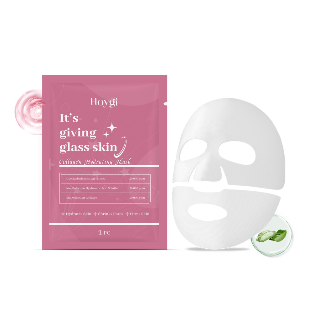 (1 PC) Collagen Hydrating Mask Hydrating Moisturizing and Repairing Soft Skin Smooth Collagen Mask