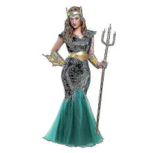 (XL, WOMEN) Carnival Sea Mermaid Costume Men Sexy Poseidon Fancy Dress Halloween Purim Carnival Mardi Gras Outfit Boris
