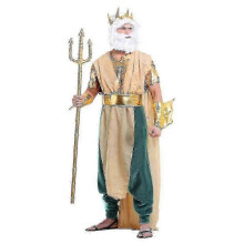 (L, MAN) Carnival Sea Mermaid Costume Men Sexy Poseidon Fancy Dress Halloween Purim Carnival Mardi Gras Outfit Boris