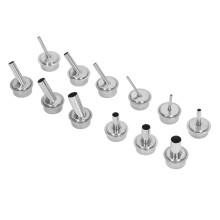 12Pcs Stainless Steel Hot Air Gun Nozzles for Soldering Station Accessories