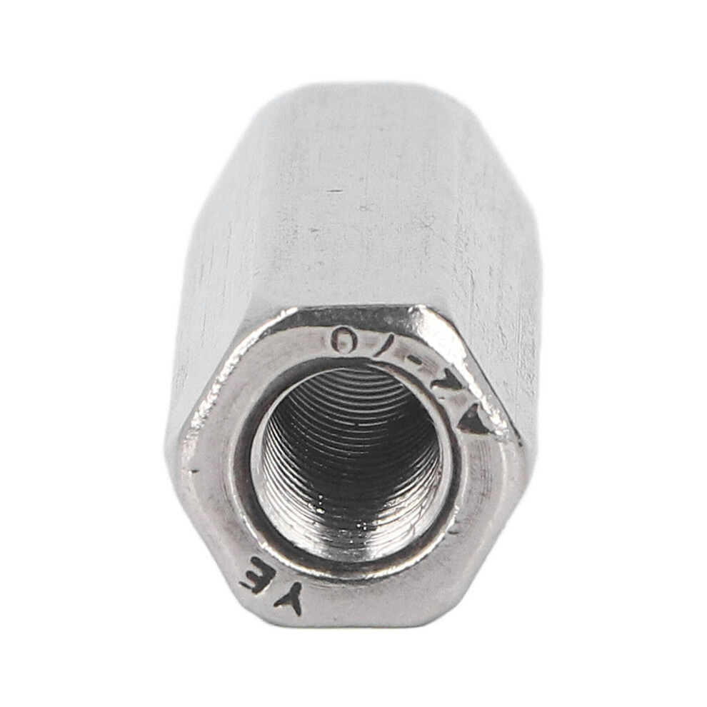 10Pcs M8x1.25 Stainless Steel Hex Coupling Nut Set, Silver 4381339519415