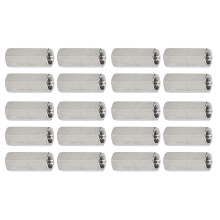 304 SS Rust-Proof M5 Hex Coupling Nuts 20Pcs Threaded Silver Set