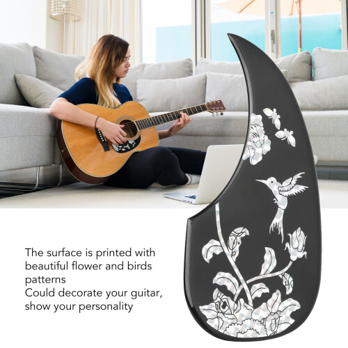 Decorative PVC Guitar Pickguard Self-Adhesive Acoustic Scratch Plate 2