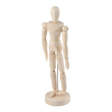 Flexible 8-Inch Jointed Wooden Mannequin - Ideal for Artists & Decor