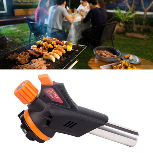 Black Gas Torch Lighter Head 19x5cm for Home & Barbecue