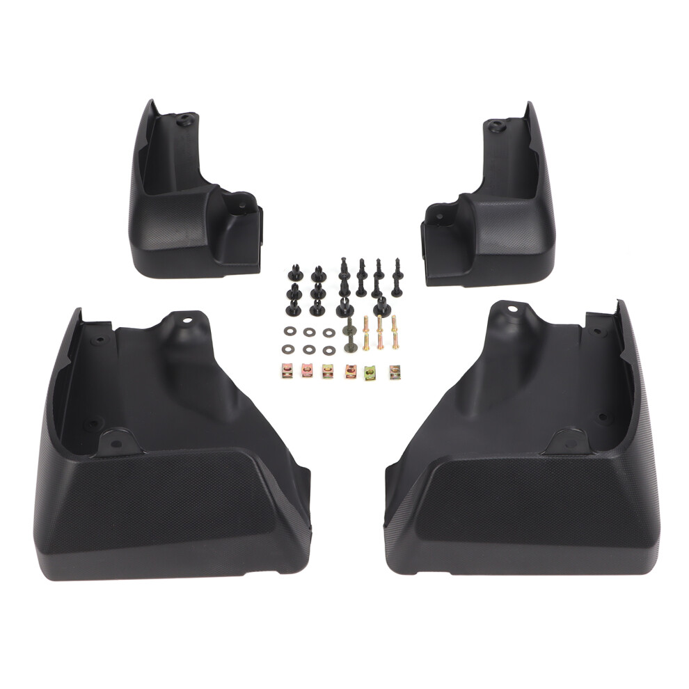 4Pcs Splash Guards Mud Flaps Abs Mudguards Black 9121376375965