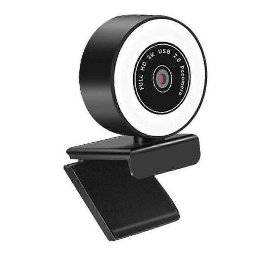 60FPS 1080P Webcam with Ring Light - PC Camera, 5x Digital Zoom and Remote Control