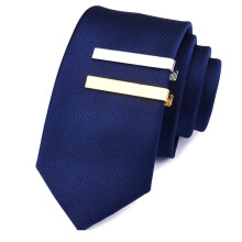 Elegant 4Pcs Tie Clip Set for Men - Gold Silver Black & Navy