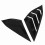 2Pcs/Set Car Rear Side Window Louver Blinds Glossy 7