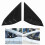 2Pcs/Set Car Rear Side Window Louver Blinds Glossy 10