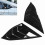 2Pcs/Set Car Rear Side Window Louver Blinds Glossy 9