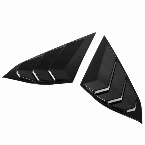 2Pcs/Set Car Rear Side Window Louver Blinds Glossy 2