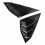 2Pcs/Set Car Rear Side Window Louver Blinds Glossy 4