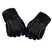 Blaue fingerlose Mikrofaser-Handschuhe, atmungsaktiv, Größe L