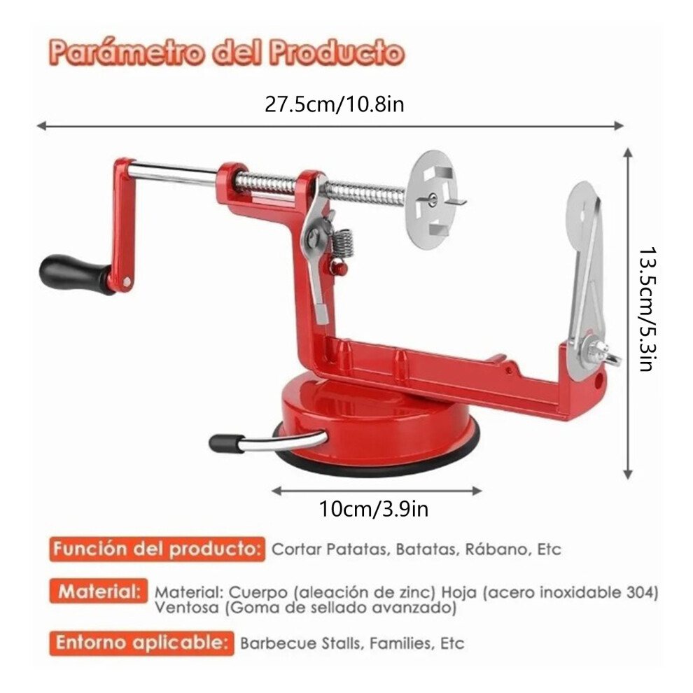 Twisted Potato Slicer Machine with Hand Crank Durable Stainless Steel-image-OPC-PJJFPRP-NEW