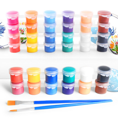 Acrylfarben-Set 12 Farben 2 Pinsel 1722,3 cm 2
