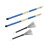 Schlagzeugbürsten-Set, silbernes Metall, 32 cm, Samtbeutel 10