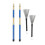 Schlagzeugbürsten-Set, silbernes Metall, 32 cm, Samtbeutel 5
