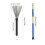 Schlagzeugbürsten-Set, silbernes Metall, 32 cm, Samtbeutel 3