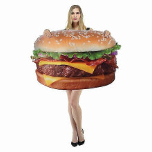 (adult) Halloween Costume Fun food Hamburger ketchup Pizza cosplay costumes For adult/child