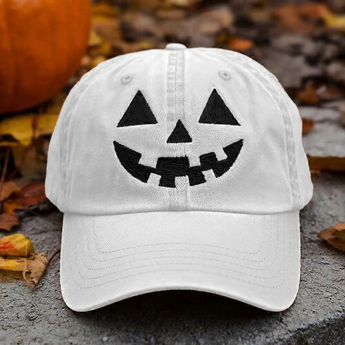 (white) Halloween Hat Autumn Style Print Hat