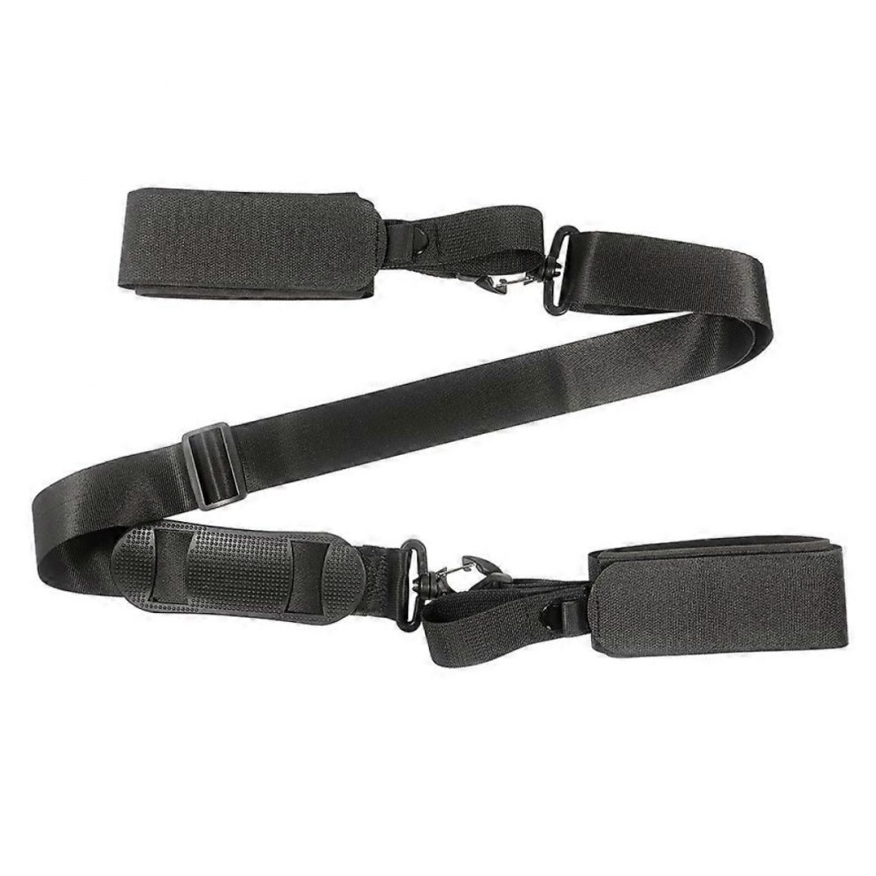 Ski Strap Shoulder Carrier and Ski Pole Carrier Strap Adjustable Shoulder Sling Skiing Accessory for Ski Gear Travel Carrying